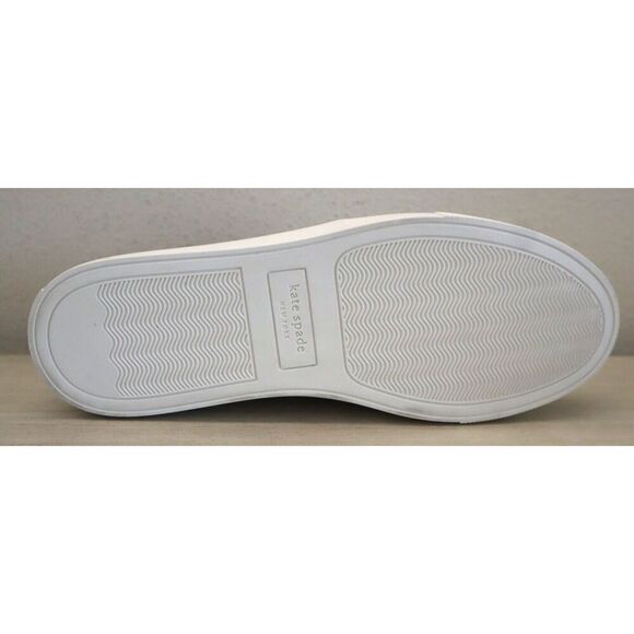 Kate Spade Women's Sz 8B White Azores Slip-On Perforated Leather Sneakers - Picture 4 of 14